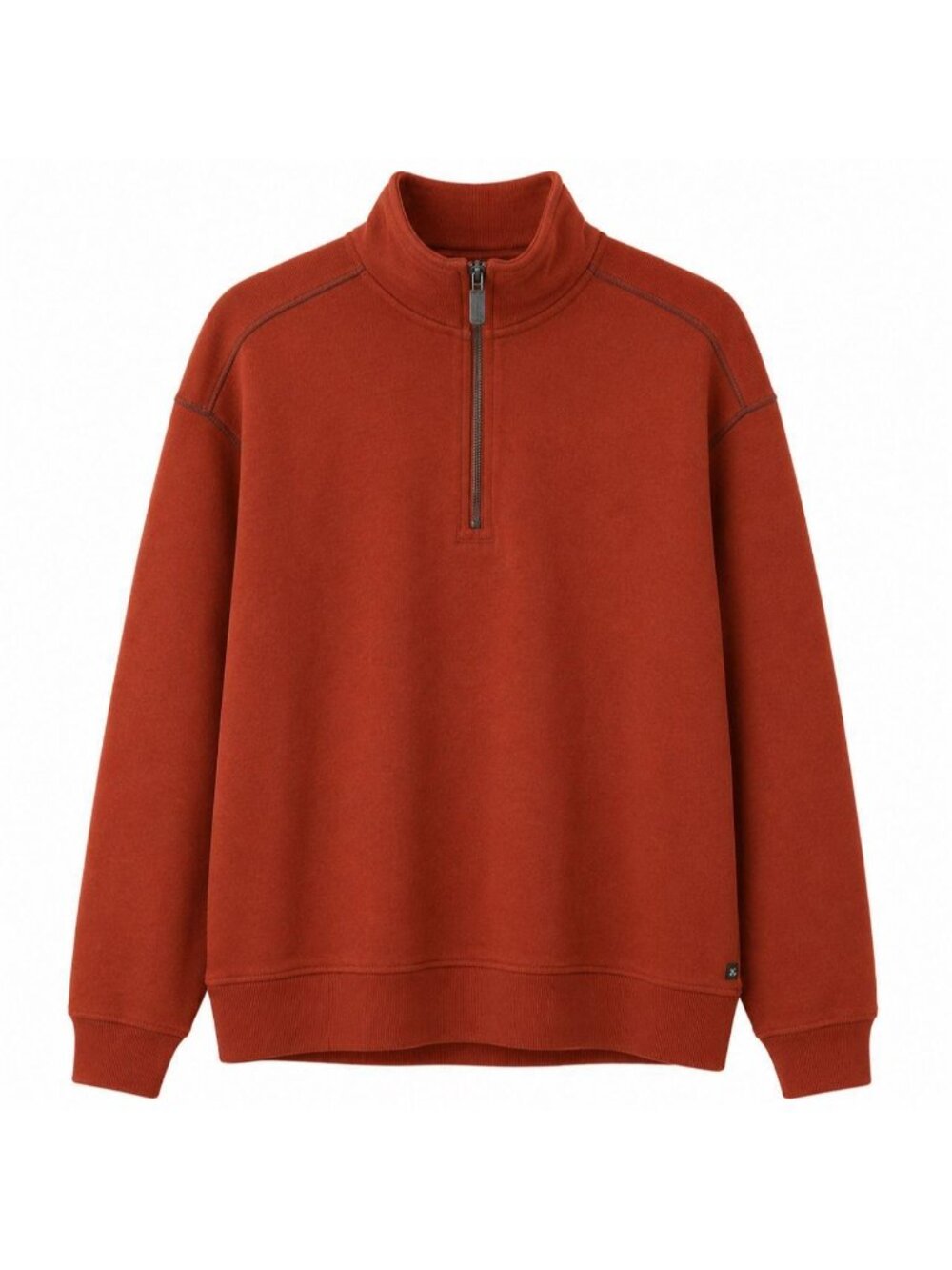 Men’s Bob Timberlake Rust Orange Quarter Zip Sweatshirt Large